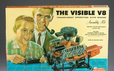 1960s Renwal The Visible V8 Engine model MIB