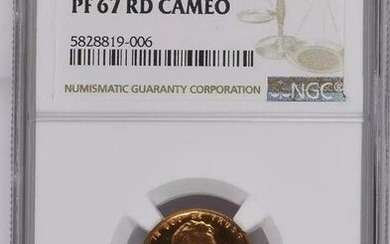1964 PROOF LINCOLN MEMORIAL CENT 1C NGC CERTIFIED PF 67 RD RED - CAMEO (006)
