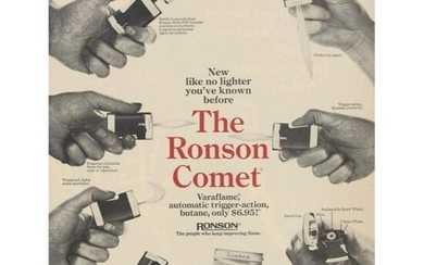 1969 Ronson Comet Butane Lighter Magazine Advertisement