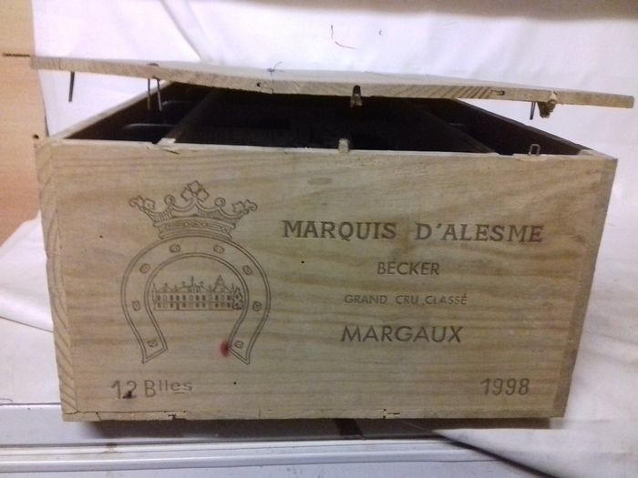 1998 Chateau Marquis D'Alesme - Margaux Grand Cru Classé - 12 Bottles (0.75L)
