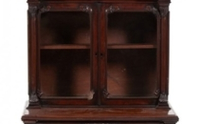 A Victorian Diminutive Carved Mahogany Step-Back Cabine