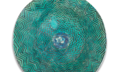 A Kashan underglaze-painted pottery bowl