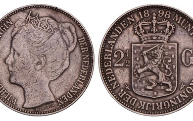 2½ Gulden Wilhelmina 1898. Zeer Fraai.