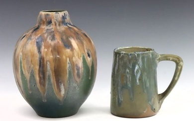 2 Charles Greber Pottery Vases