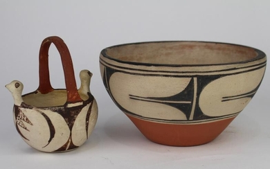 2 Pieces Acoma Pueblo, NM Pottery