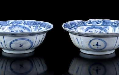 2 porcelain hoods in Wanli style, China, 18th century