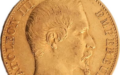 20 Francs 1857, France, Napoleon III, Gold