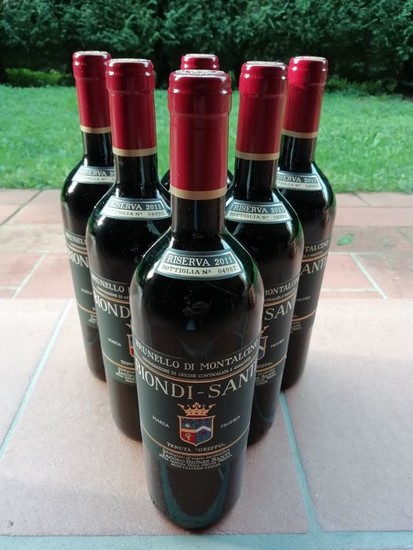 2011 Biondi Santi Tenuta Il Greppo Riserva- Brunello di Montalcino - 6 Bottles (0.75L)