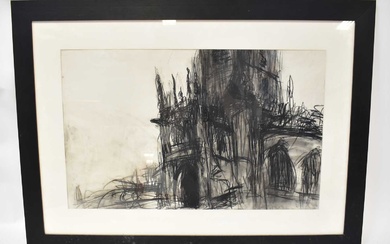 20th CENTURY ENGLISH SCHOOL; charcoal on paper, study of a...