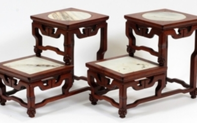 CHINESE STEP TABLES 20TH C. PAIR 11 13