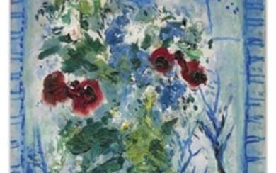 FLEURS À LA FENÊTRE, Marc Chagall