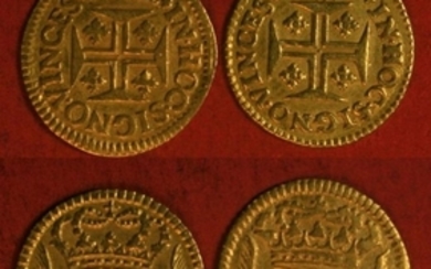 Portugal - Monarquia - D. João V (1706-1750)- Pinto (480 Réis) 1722 & 1738 - Gold