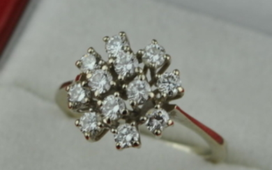18 kt. White gold - Ring Diamond - Diamond