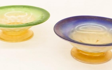 2pc L.C. Tiffany Favrile Pastel Small Bowls