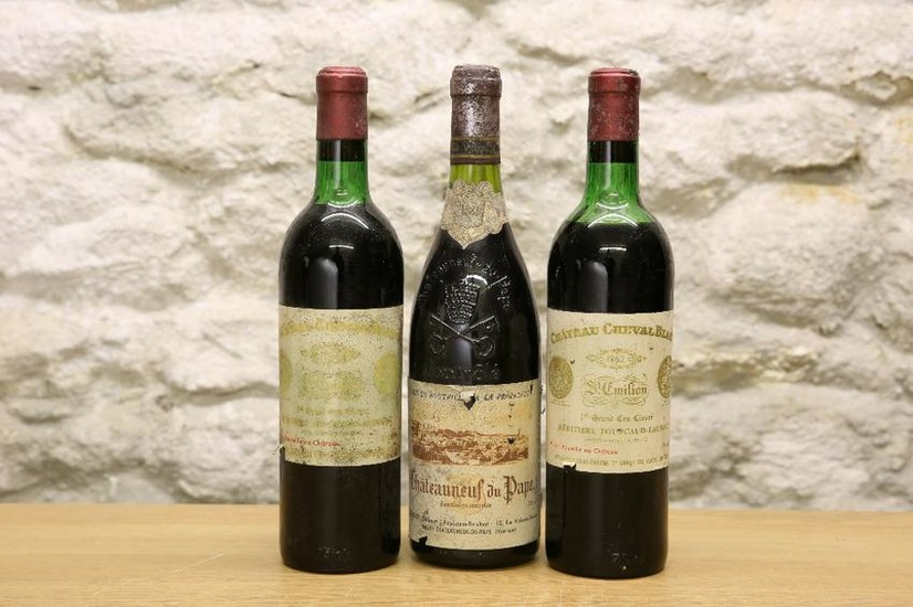 3 BOTTLES MIXED LOT OF FINE RARE, MATURE CLARET AND