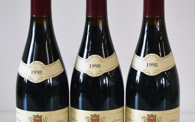 3 bottles Domaine Alain Hudelot-Noellat Clos de Vougeot ‘Grand Cru’ 1998