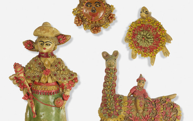 Folk Art, collection of figures from Textiles & Objects