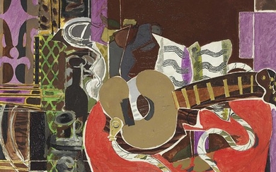 Georges Braque (1882-1963), Mandoline à la partition (Le Banjo)