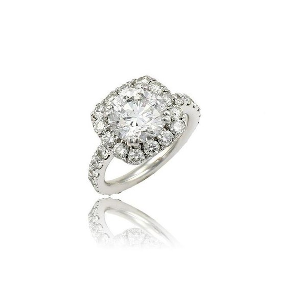 3.35ct Diamond Halo Engagement Ring