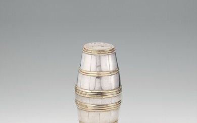 An Augsburg silver gilt barrel beaker