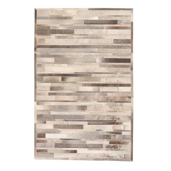 5'1 x 7'10 Machine Made Cowhide Patchwork Rug, 2010s