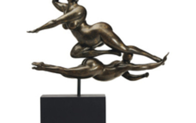 Gaston Lachaise (1882-1935), Flying Figures (Two Floating Nude Acrobats) [LF 30]