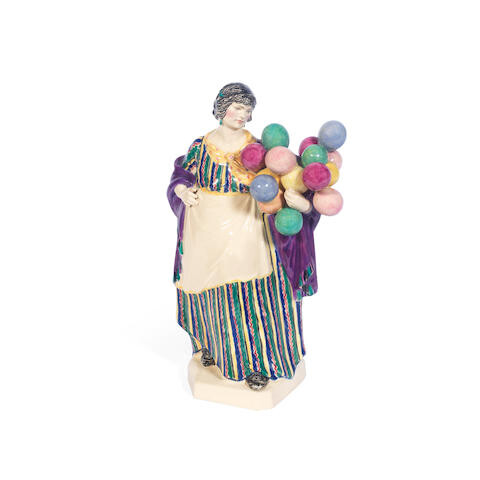 'The Balloon seller': An Earthenware figure by charles vyse