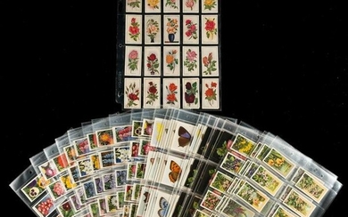 6 Sets Flowers and Butterflies Cigarette Cards