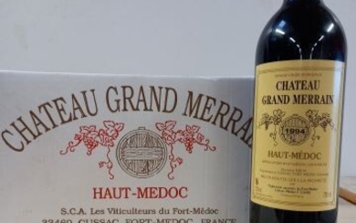 6 bouteilles de Château Grand Merrain 1994... - Lot 19 - Enchères Maisons-Laffitte