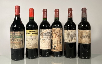 6 bouteilles dont : - 1 Château Pavie 1er... - Lot 119 - Oger - Blanchet