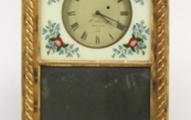 BENJAMIN MORRELL NEW HAMPSHIRE MIRROR CLOCK C. 1870 33 16