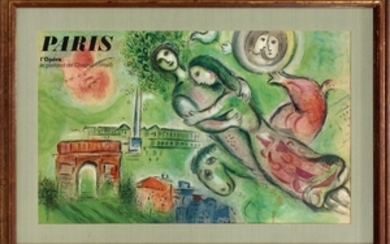 AFTER MARC CHAGALL RUSSIAN 1887 1985 LITHOGRAPH ON PAPER 23 37.75 PARIS OPERA