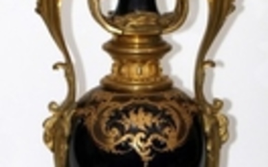 SEVRES FRENCH COVERED URN 19TH C. 22