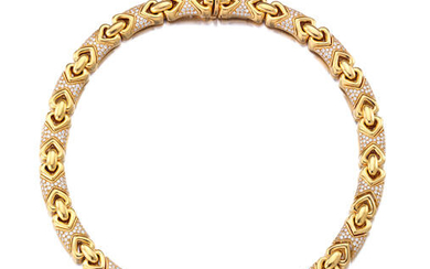 An 18k gold and diamond "Trika" necklace,, Bulgari