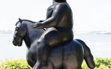 MAN ON A HORSE, Fernando Botero(b. 1932)