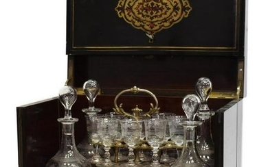 FRENCH NAPOLEON III BOULLE WORK CAVE A LIQUEUR