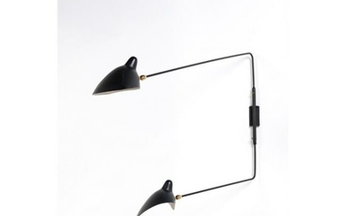 Serge Mouille (1922-1988) Two-arm sconce Aluminum
