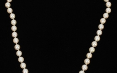 MIKIMOTO 6MM PEARL NECKLACE 16.25