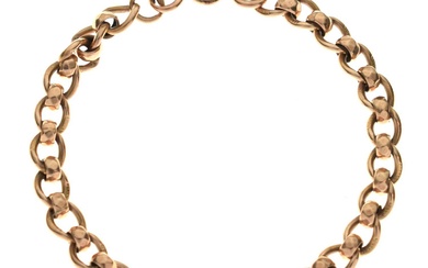 9ct rose gold belcher link chain