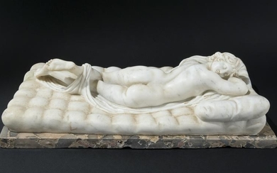 A 18th century white marble sculpture