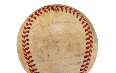 A 1943 Boston Braves Team Signed Autograph Baseball (Beckett Authentication Services Letter of Authe