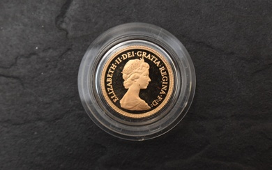 A 1980 Queen Elizabeth II Gold Proof Half Sovereign, Royal Mint, in case with certificate