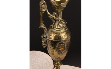 A 19th century Grand Tour bronze ewer, probably French, cast...