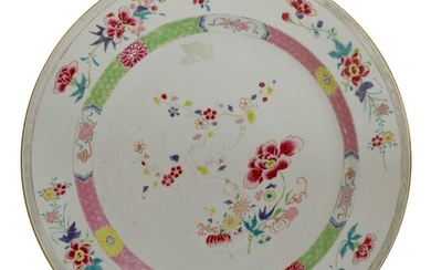 A Chinese famille rose charger