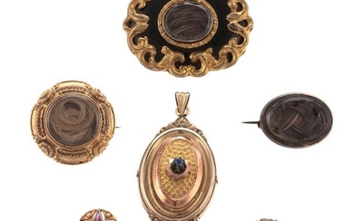 A Collection of Victorian Mourning Jewelry