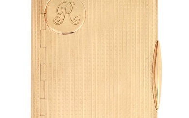 A Continental Gold Cigarette-Case With English Import Marks for London Chain Bag Co. Ltd., London, 1921, 9ct