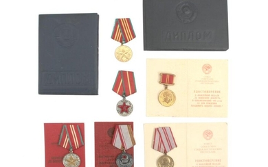 A DOCUMENTED GROUP OF SOVIET RUSSIAN MEDALS