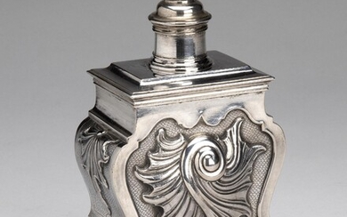 A Dutch silver teacaddy, Boxmeer