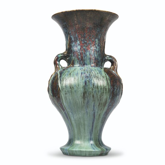 A FRENCH STONEWARE TWO-HANDLED LARGE VASE BY PIERRE-ADRIEN DALPAYRAT