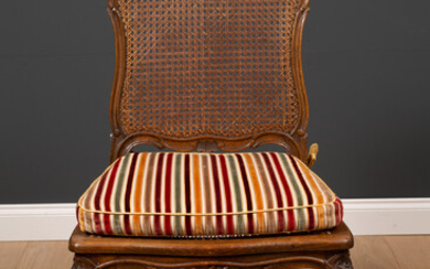 A French walnut side chair